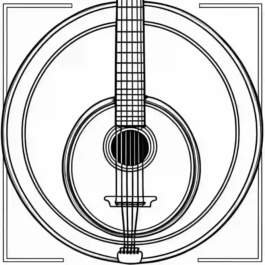 Banjo coloring pages